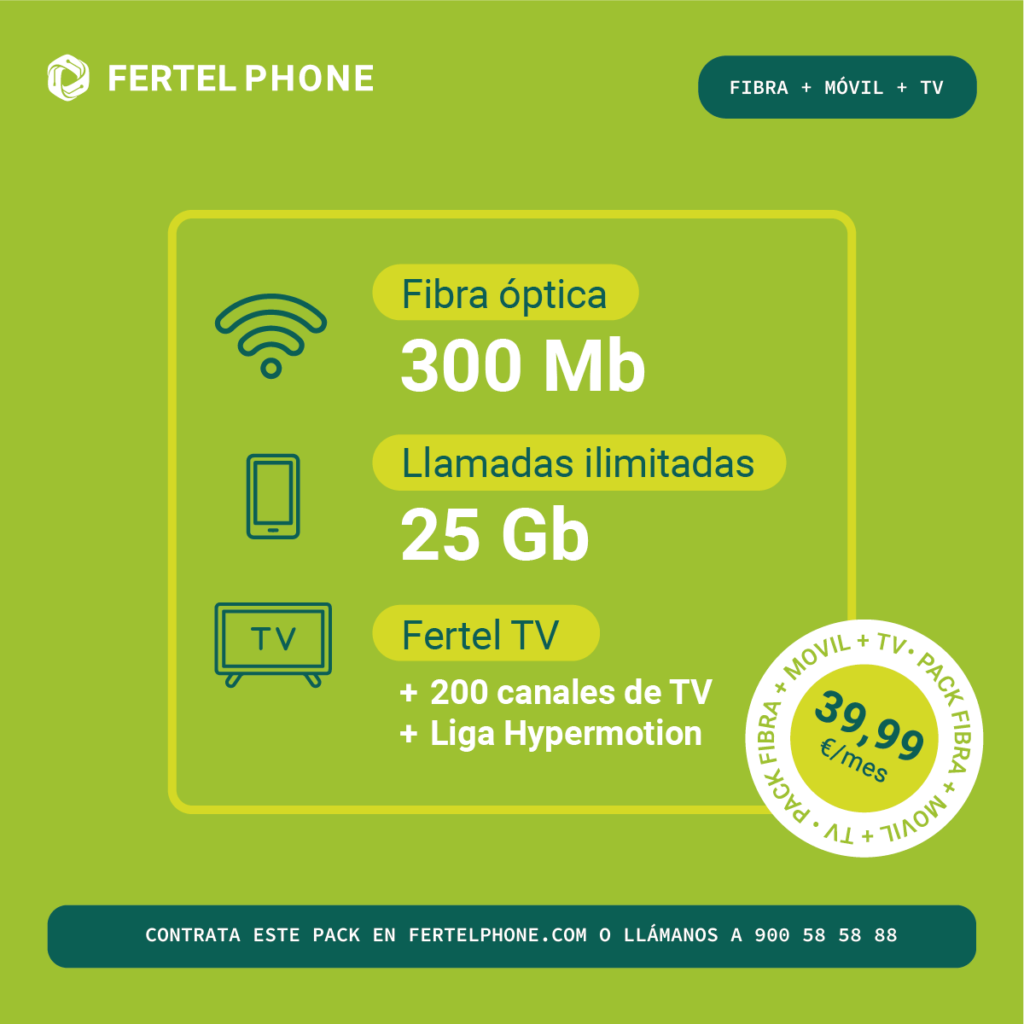 pack fibra movil y tv